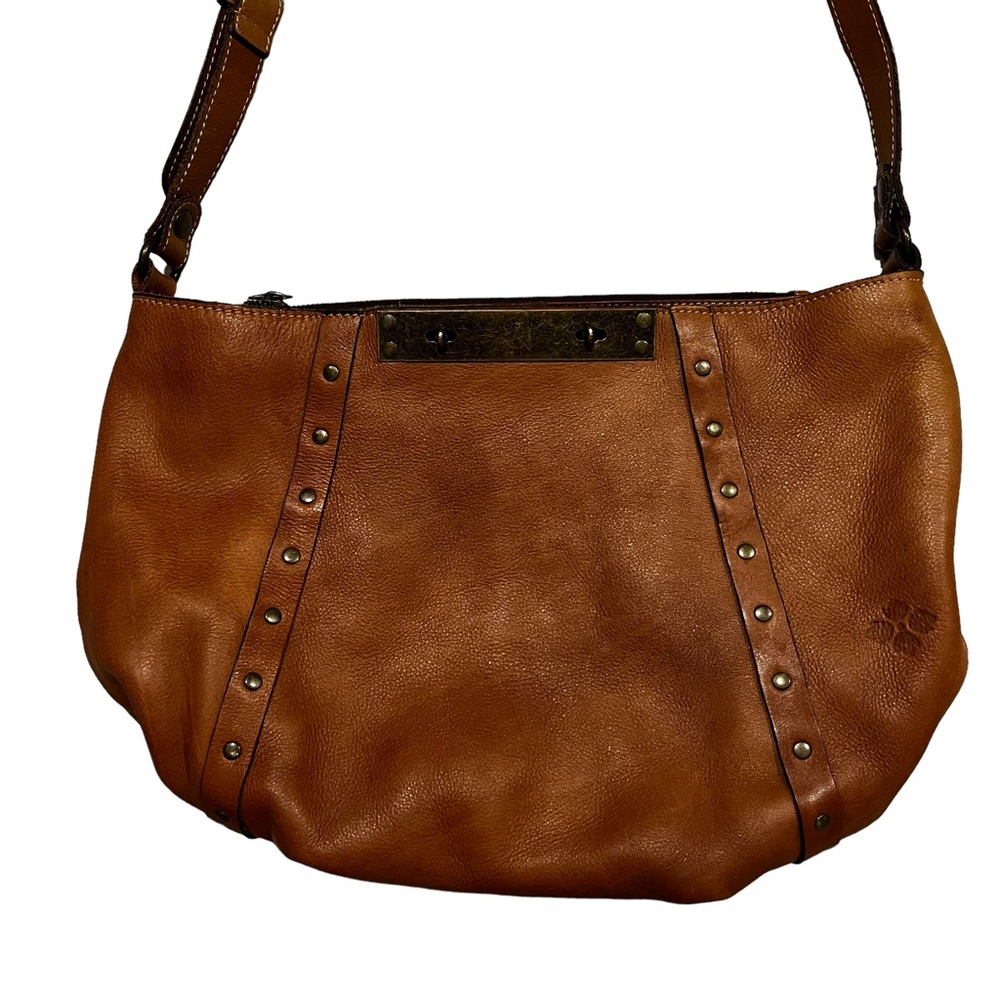 Patricia Nash Benvenuto Heritage Tan Italian Leather Shoulder Strap Hand…